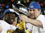 Santonio and Ben with the Lombardi Trophy.