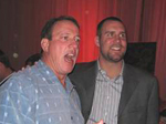 Jim Kelly and Ben at the Nike Superbowl party.