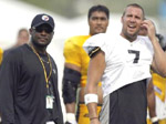 Mike Tomlin & Ben during training camp.