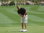 Ben on the course at the Kraft Nabisco Celebrity Golf Tournament last month.