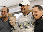  Atlanta Braves pitcher John Smoltz, Steelers quarterback Ben Roethlisberger and former Penguin Pierre Larouche. Photo: Matt Freed / Post-Gazette