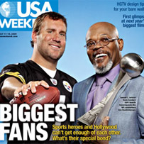 Ben and Samuel L. Jackson on the cover this weekend. Photo: David Yellen. 