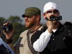 Brett Keisel and Ben capturing the moment on tape!